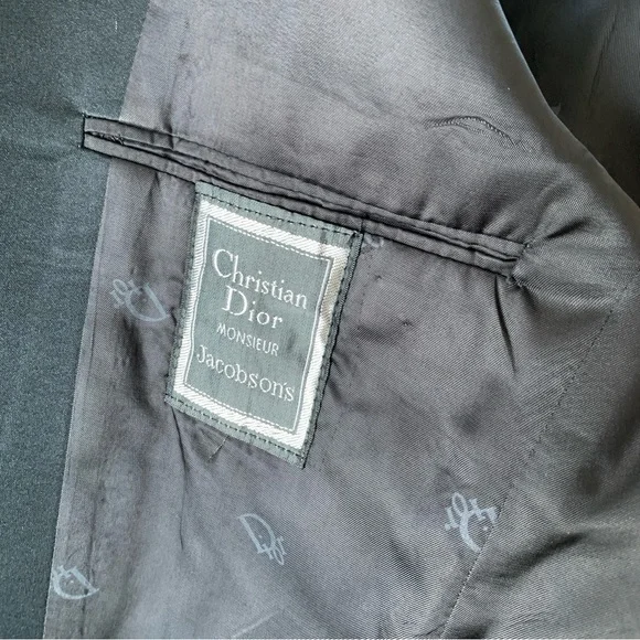 Christian Dior Monsieur Black Evening Jacket Satin Lapels - Picture 10 of 12